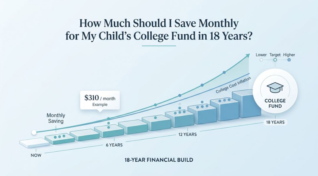 Save Monthly for My Childs College Fund in 18 Years